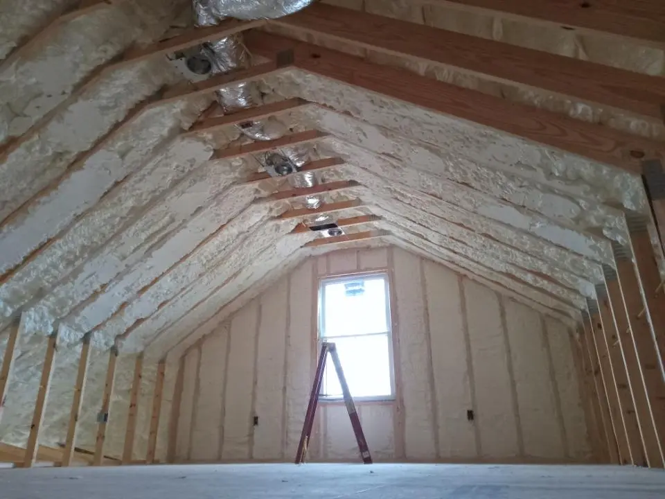 Spray foam roofing application for Crawl Space Insulation project in Palmer